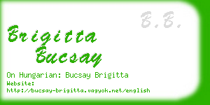 brigitta bucsay business card